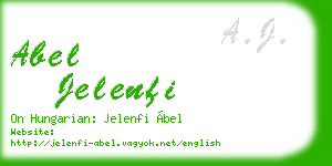 abel jelenfi business card