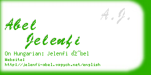 abel jelenfi business card